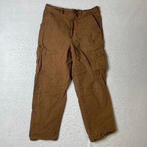 Nike Cargo Pants Brown 30x30 M Men Athletic Casual Embroidered Swoosh